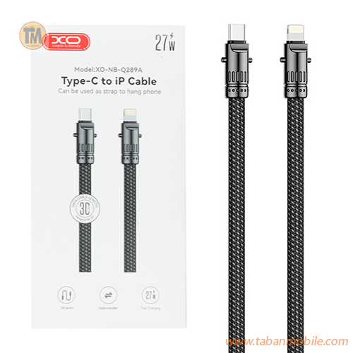 کابل شارژ فست پاوربانک XO Type-C to Lightning مدل XO-NB-Q288 A 27W – مشکی