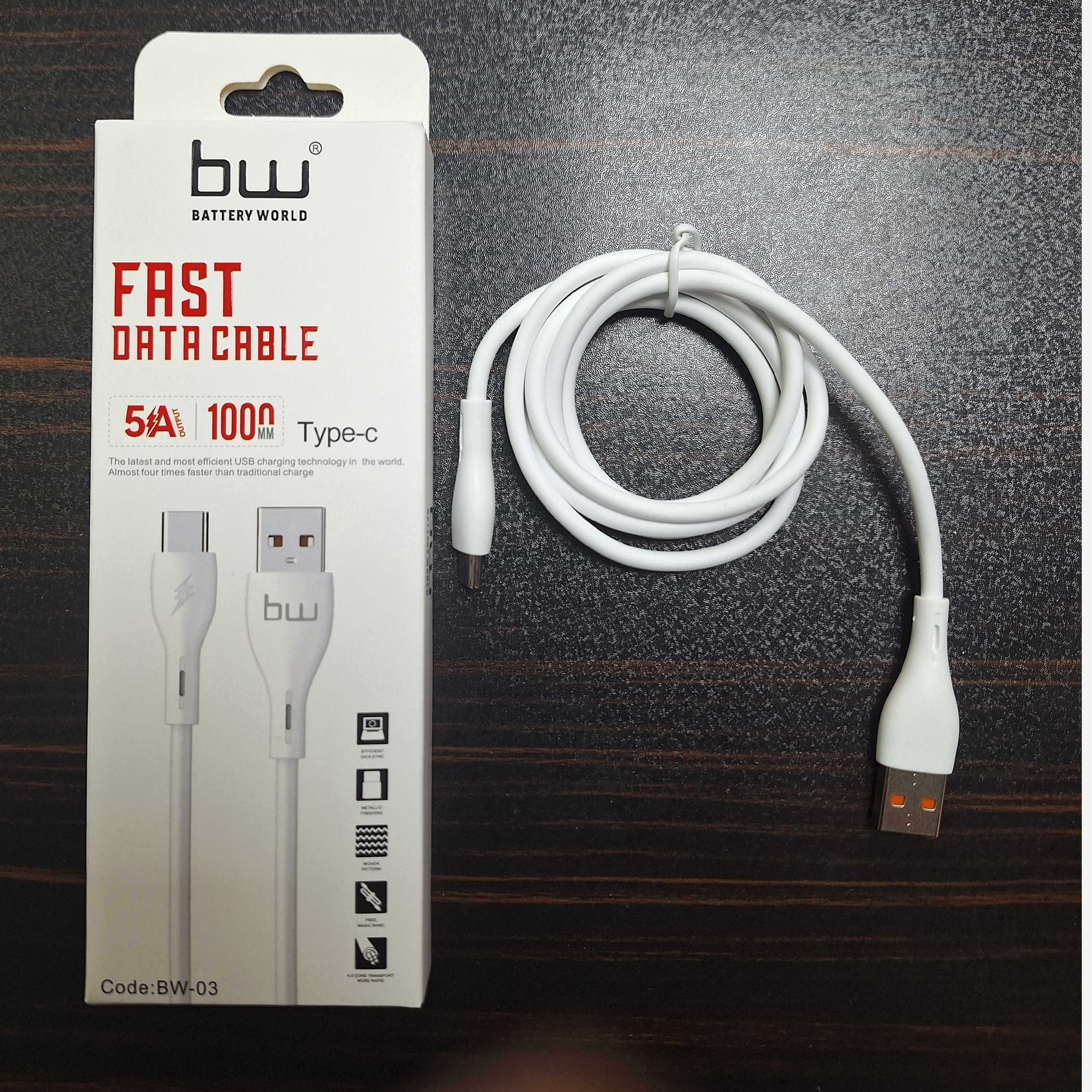 کابل شارژ اورجینال  برند BW تایپ سی  به یو اس بی  BW-03