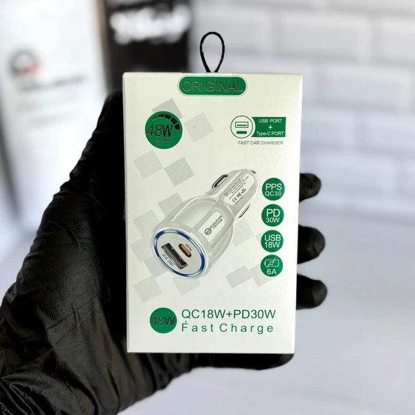 شارژر فندکی اورجینال مدل TE-P32 توان 48 وات | دو پورت PD و QC 3.0