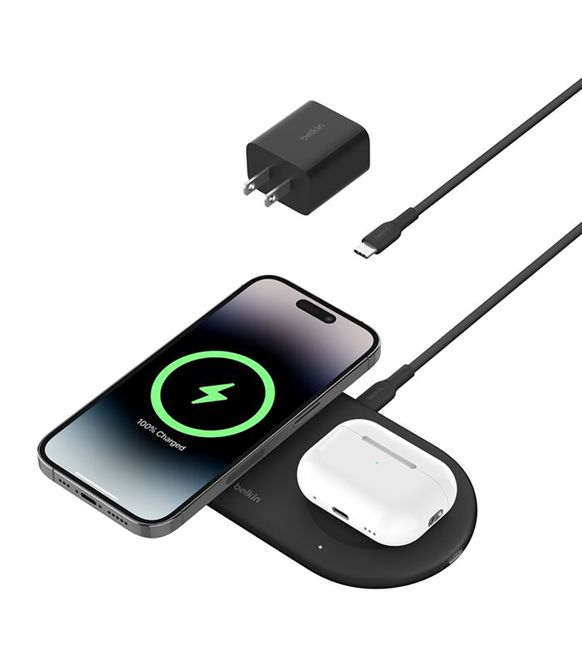 پد شارژ وایرلس بلکین مدل Belkin BoostCharge Pro 2in1 – WIZ021ttBK