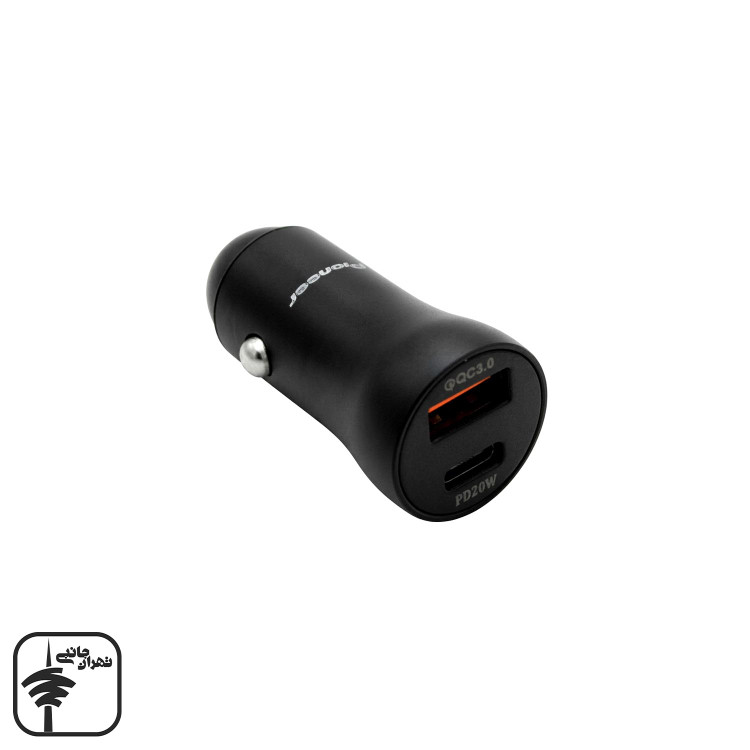 شارژر فندکی سوپرفست دو پورت Pioneer مدل Pi-3316 رنگ مشکی