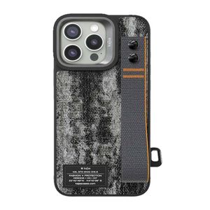 قاب گوشی kajsa مدل بند دار مناسب برای گوشی موبایل اپل iphone 17 pro max, رنگ طوسی . اورجینال
