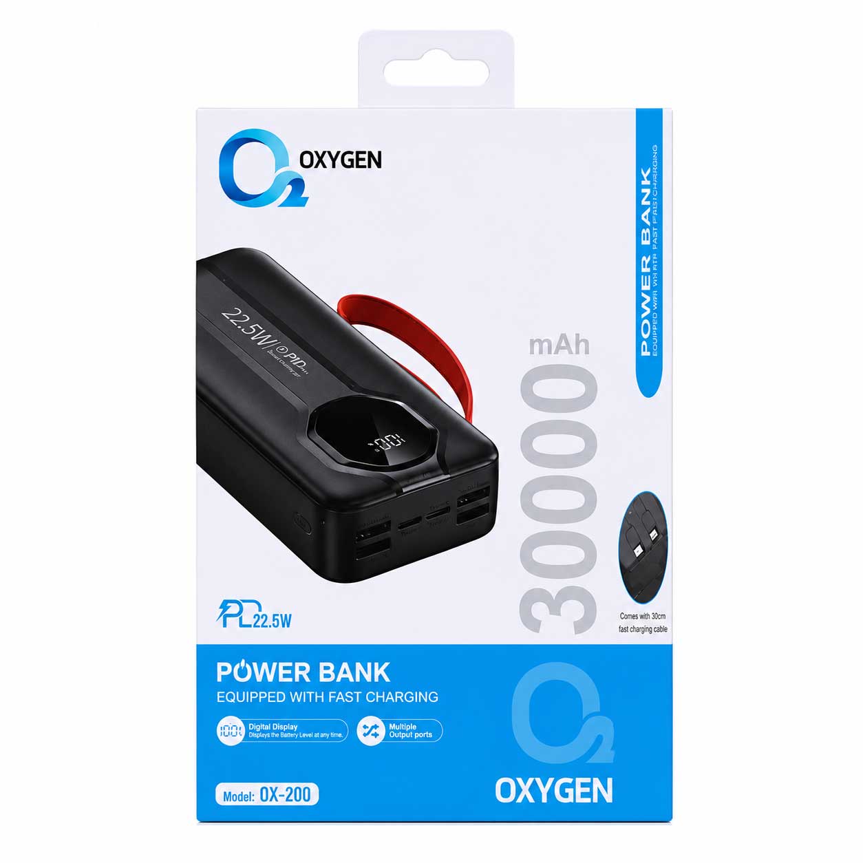 پاوربانک فست شارژ اکسیژن OXYGEN OX200 30000mAh 22.5W